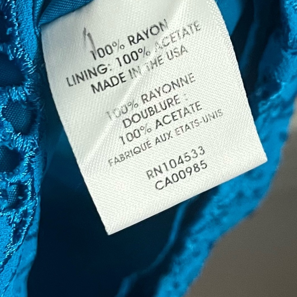 Nanette Lepore • Vibrant Blue Lace Embroidered Dress - Picture 6 of 6